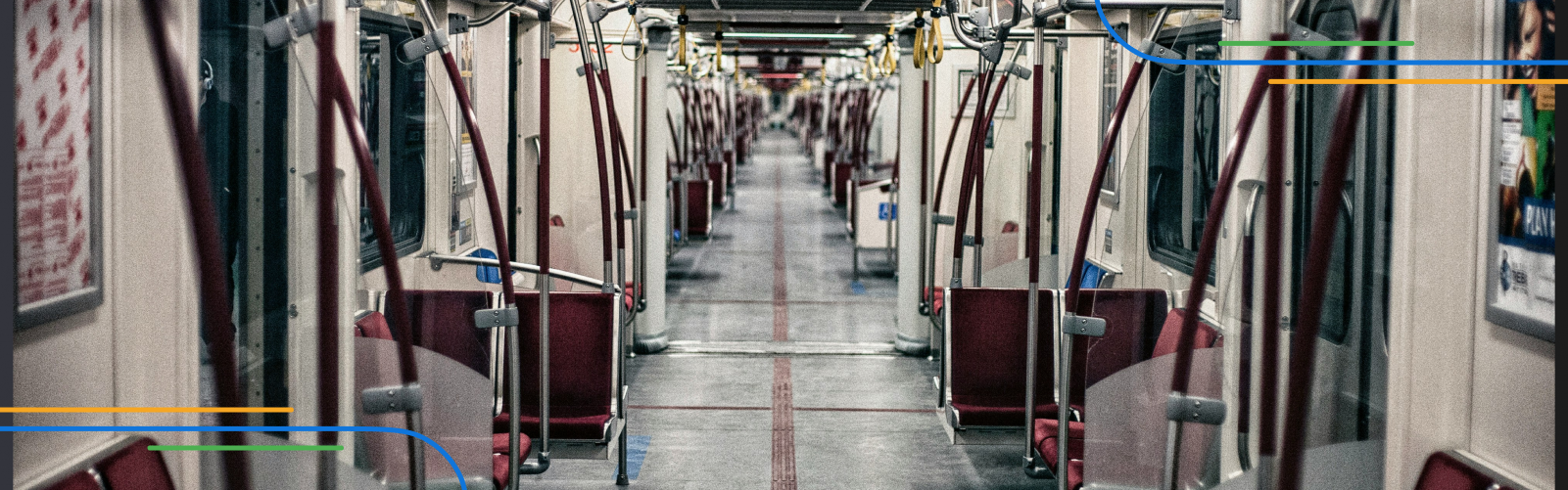 an empty Toronto subway car