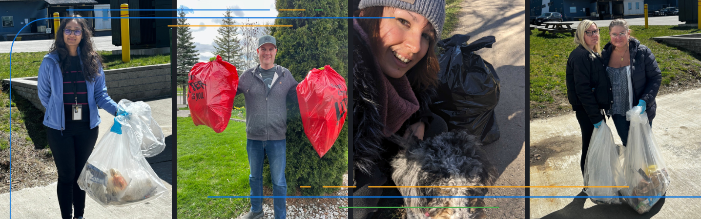 A collage of Miovision’s Community Cleanup Challenge