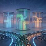 A digital rendering of siloed systems in data traffic