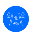bicycle and pedestrian path counts icon